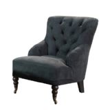 Phillipa Black Buttoned Back Armchair